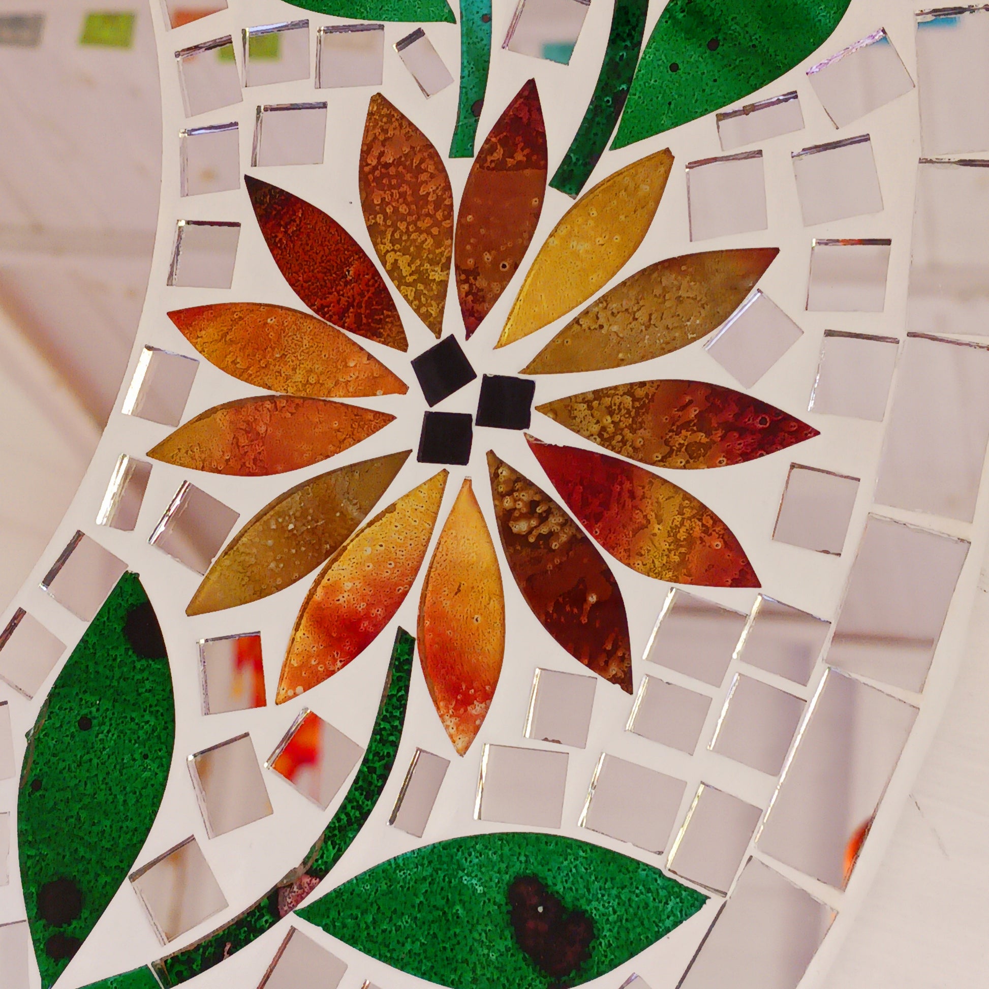 Transform any room into a vibrant oasis with our large Handmade Mosaic Floral Mirror. Crafted with care, this stunning mirror features a bright floral mosaic design that instantly adds style and colour to your décor. Perfect as a statement piece for living rooms, bedrooms, hallways, or entryways, it reflects not only light but also personality. Each mirror is uniquely handmade, making it a one-of-a-kind addition to your home.