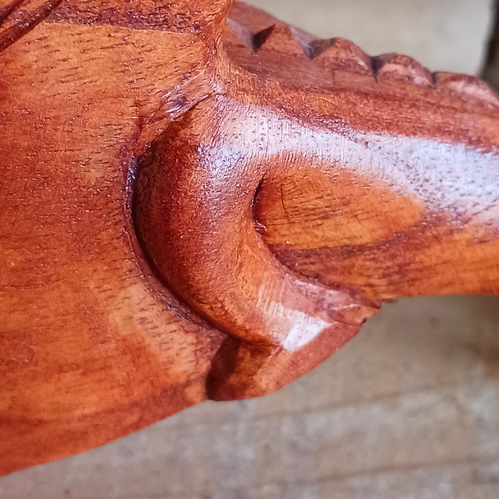 Bring personality and charm into your home with this beautiful hand-carved Shelf Dragon. Expertly crafted with intricate details, this whimsical dragon is designed to perch perfectly on any shelf, mantle, or display space. Its expressive features, artisan carving, and warm natural wood finish make it a captivating accent piece for fantasy lovers, collectors, and anyone who appreciates unique décor.