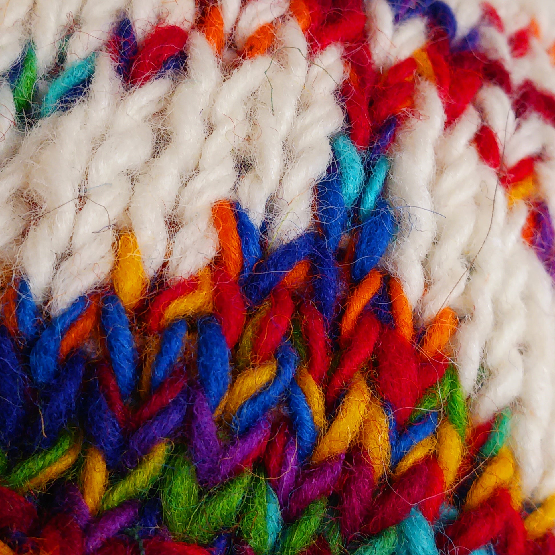 Chunky wool beanie hats hand made in Nepal with fleece lining for extra warmth and comfort, this handmade hat is awesomely warm. These knitted beanie hats have a rolled brim, a warm lined interior and are available in mixed colours.