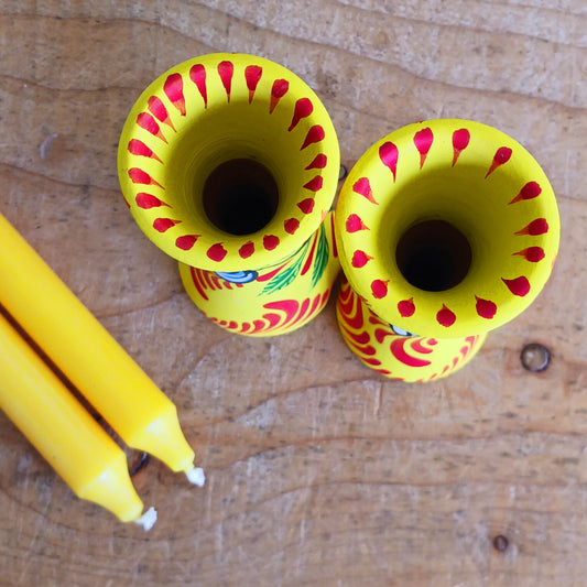 Bring a burst of colour and meaning to your home with this&nbsp;handcrafted terracotta candle holder. Made on a traditional pottery wheel using natural, chemical-free, sustainable clay, each piece celebrates the artistry of Bangladeshi craftsmanship.