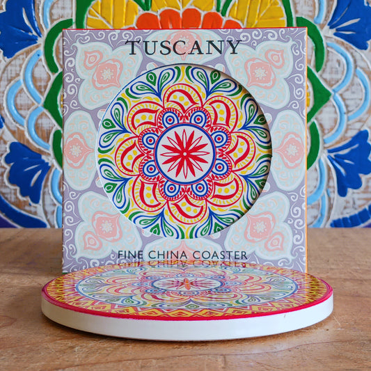 Add a touch of Mediterranean charm to your home with these elegant Ceramic Tuscany Coasters. Featuring intricate, hand-drawn style patterns inspired by Tuscan artistry, each coaster enhances your space with sophistication and warmth.