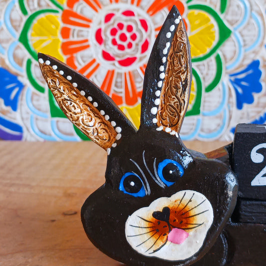 Get organized and inspired all year long with our very cute Rabbit Calendar! Featuring a charming rabbit design and handcrafted details, this perpetual calendar adds a touch of warmth and personality to any home or office. Unlike traditional calendars, it never runs out—making it both a functional and timeless décor piece. Stay on top of your days while enjoying a design that sparks joy every time you look at it. Perfect as a gift for rabbit lovers, stationery enthusiasts, or anyone who wants to bring more 