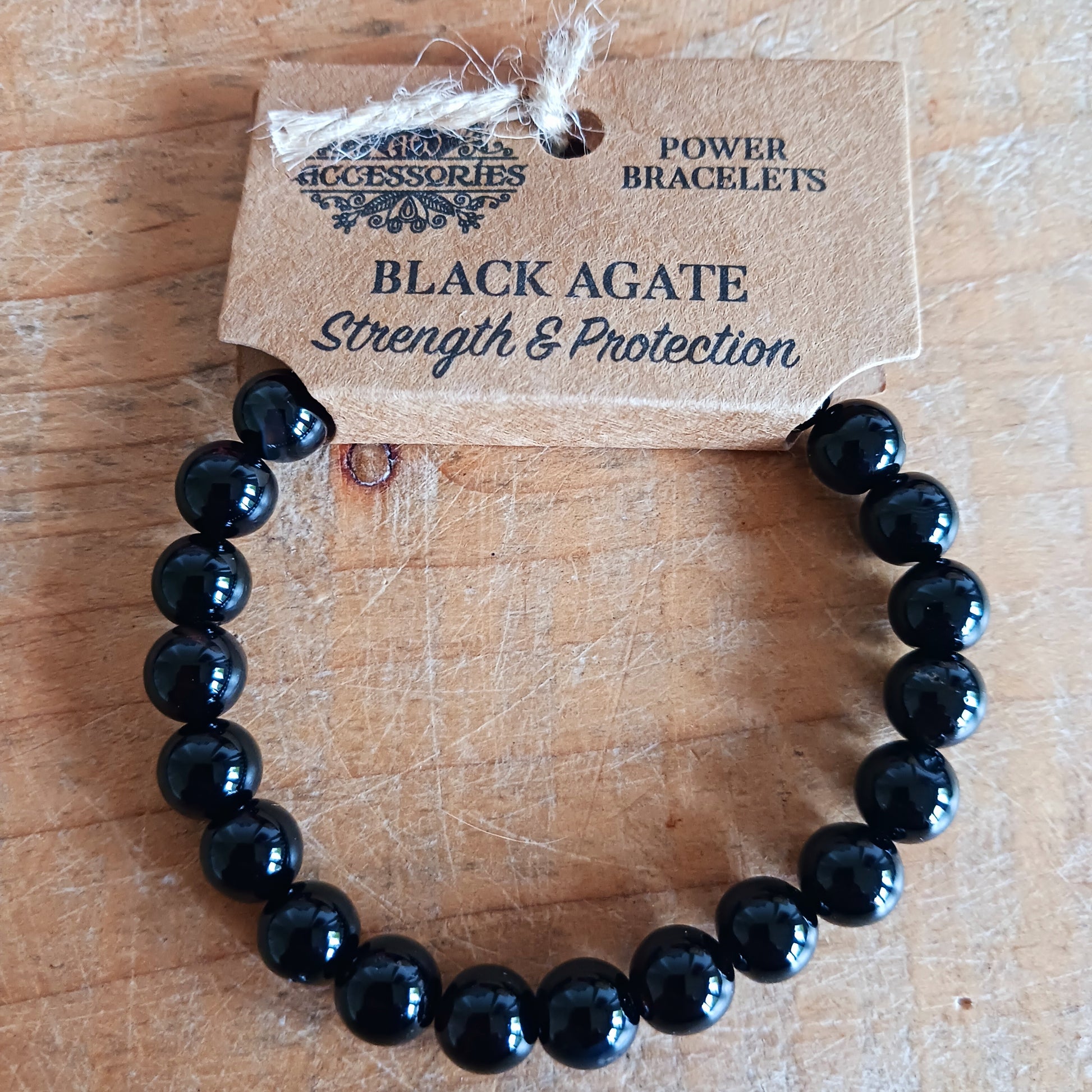Elevate your style and spirit with this stunning Black Agate Power Bracelet. Beautifully crafted, it complements any outfit with its sleek and elegant design. More than just an accessory, Black Agate is known as the stone of protection, success, and courage. It’s believed to shield against stress, negative energy, and bad dreams—bringing calm and strength to your day.