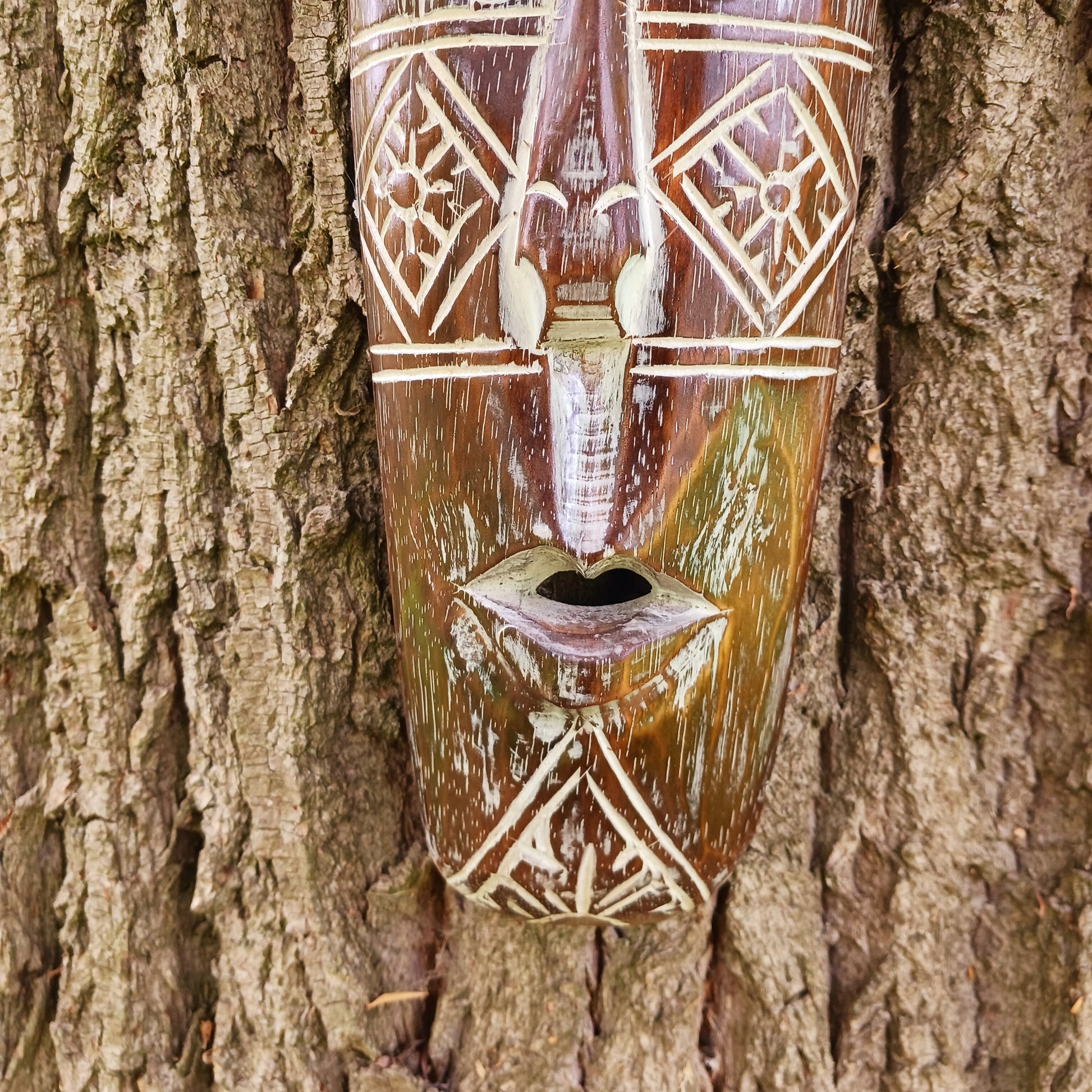 Bring the spirit of Celtic heritage into your home with this beautifully hand-carved Celtic wooden mask, featuring intricate knotwork and a Tree of Life pattern that symbolize eternity, unity, and tradition. Designed for lovers of cultural art and meaningful decor, this striking wall piece adds depth, character, and history to any space.