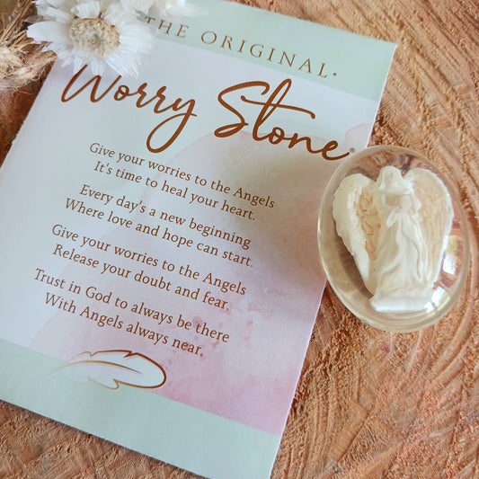 Carry this stone in your pocket or purse to use as a worry stone. As you hold this stone in your hand, imagine the Angel's calm presence surrounding you. Imagine yourself letting go of hurts or worries.