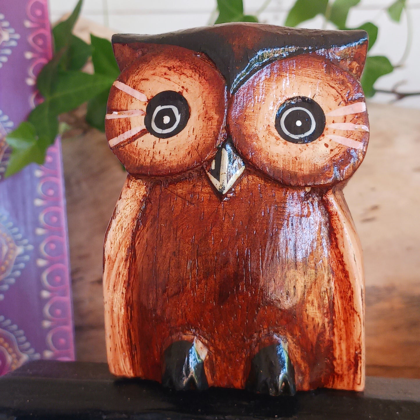 Large Owl Wooden Block Calendar