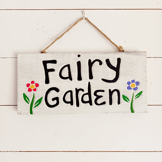 Bring a touch of magic to your home or garden with our Fairy Garden Wall Plaque. Beautifully crafted with simple details, this decorative plaque is the perfect addition to any fairy garden, patio, balcony, fence, or indoor living space.