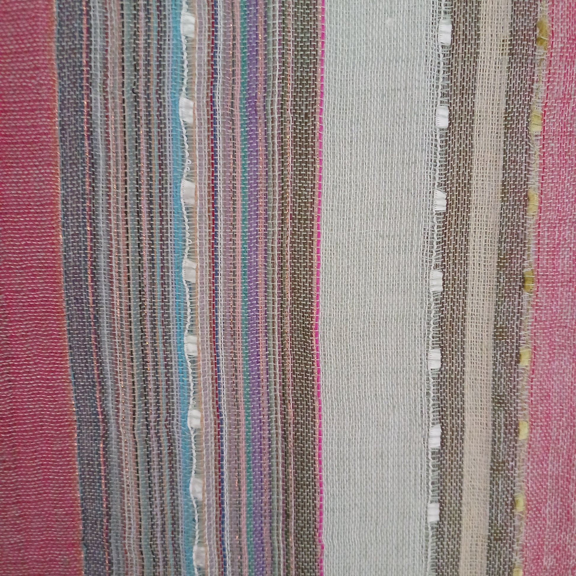 Immerse yourself in the alluring world of bohemian fashion with this delicate Indian Boho Scarf. Crafted with care, each scarf captures the essence of India's free-spirited charm, adding a touch of Boho elegance to your outfit.