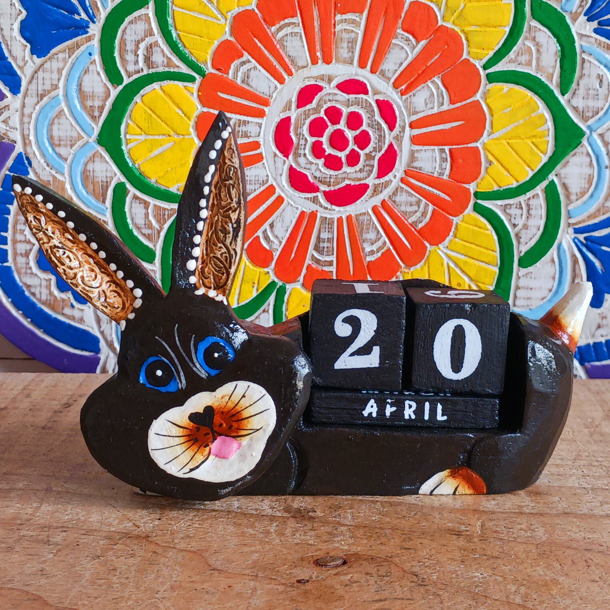 Ceramic Rabbit Calendar Rabbit Calendar – Cute Handmade Perpetual Calendar for Home & Office ...