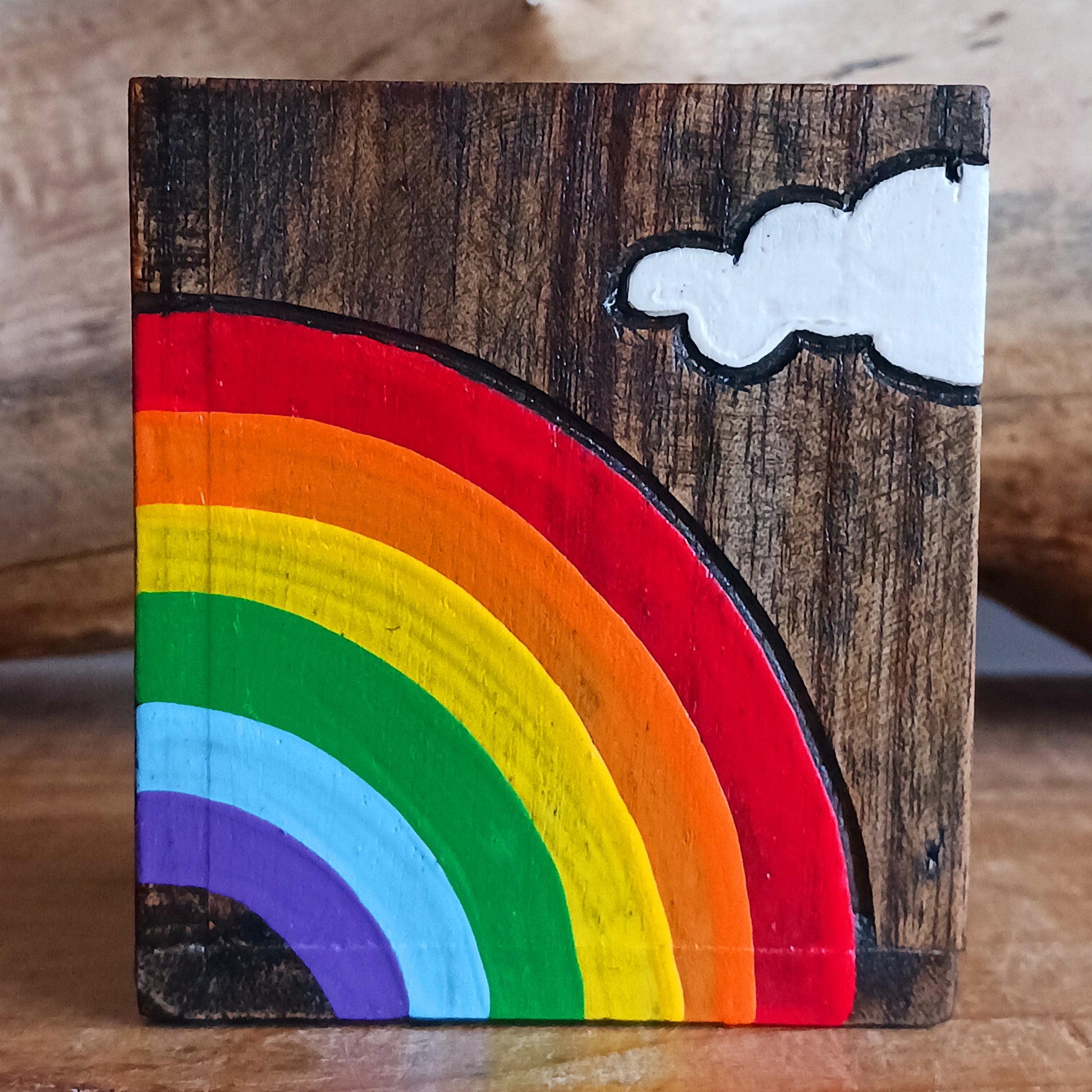 Add a burst of colour and joy to your space with this Hand Painted Rainbow Wooden Pots Set, handmade in Indonesia and Fairtrade certified. Each pot is carefully painted by skilled artisans, making every set unique and full of character.