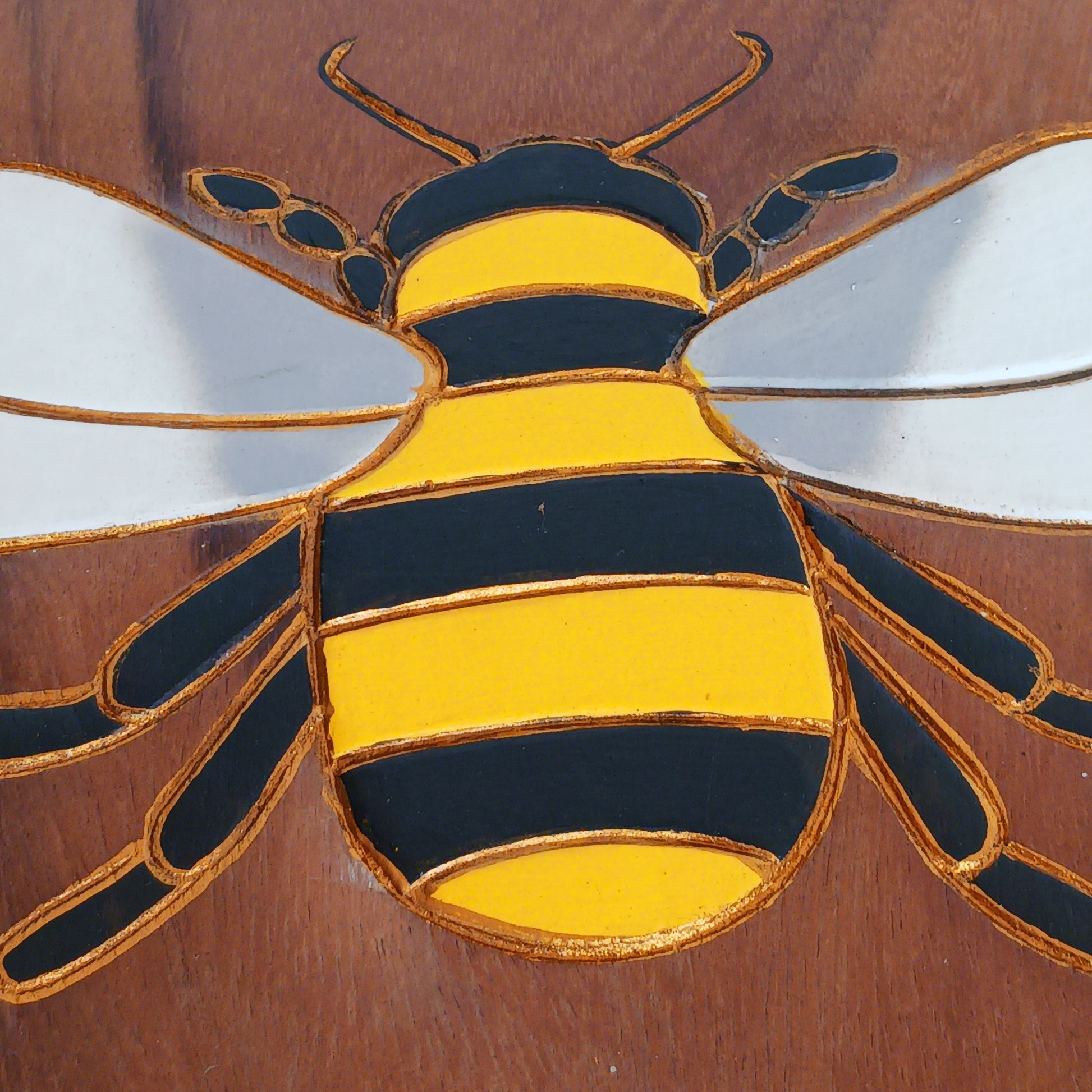 Bring a cheerful touch of handmade charm to your home with this beautiful Fairtrade carved wooden bumble bee stool, lovingly handcrafted and painted by skilled artisans in Thailand.