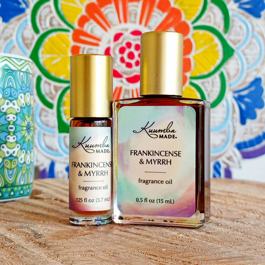 This wonderful Frankincense and Myrrh fragrance is rich, warm and delicately sweet with sandalwood and cinnamon undertones.  An exquisite balance of ancient aromatic resins.
