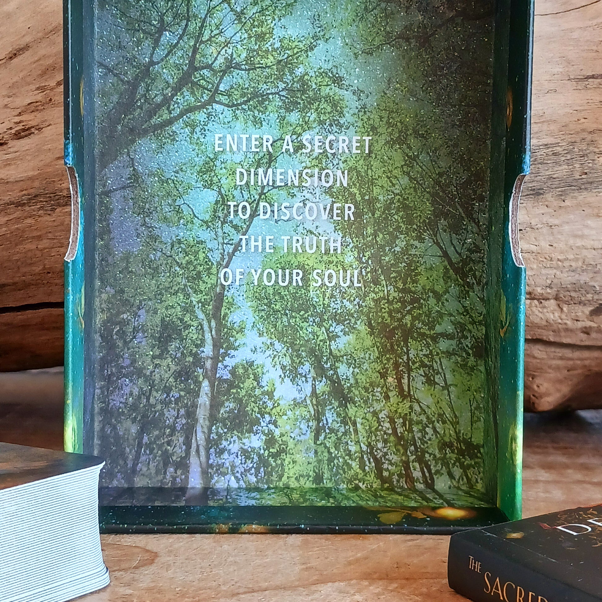 The Sacred Forest Oracle card deck by Denise Linn includes a 52-card deck and 144 page guidebook. This deck opens the user's inner self to expand and enlighten their spiritual journey. Beautifully presented in a matching box.