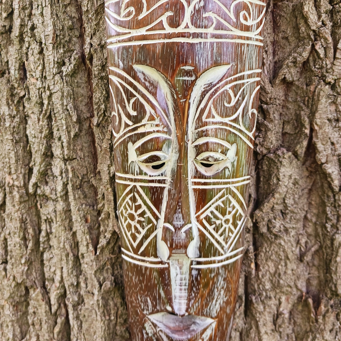 Bring the spirit of Celtic heritage into your home with this beautifully hand-carved Celtic wooden mask, featuring intricate knotwork and a Tree of Life pattern that symbolize eternity, unity, and tradition. Designed for lovers of cultural art and meaningful decor, this striking wall piece adds depth, character, and history to any space.