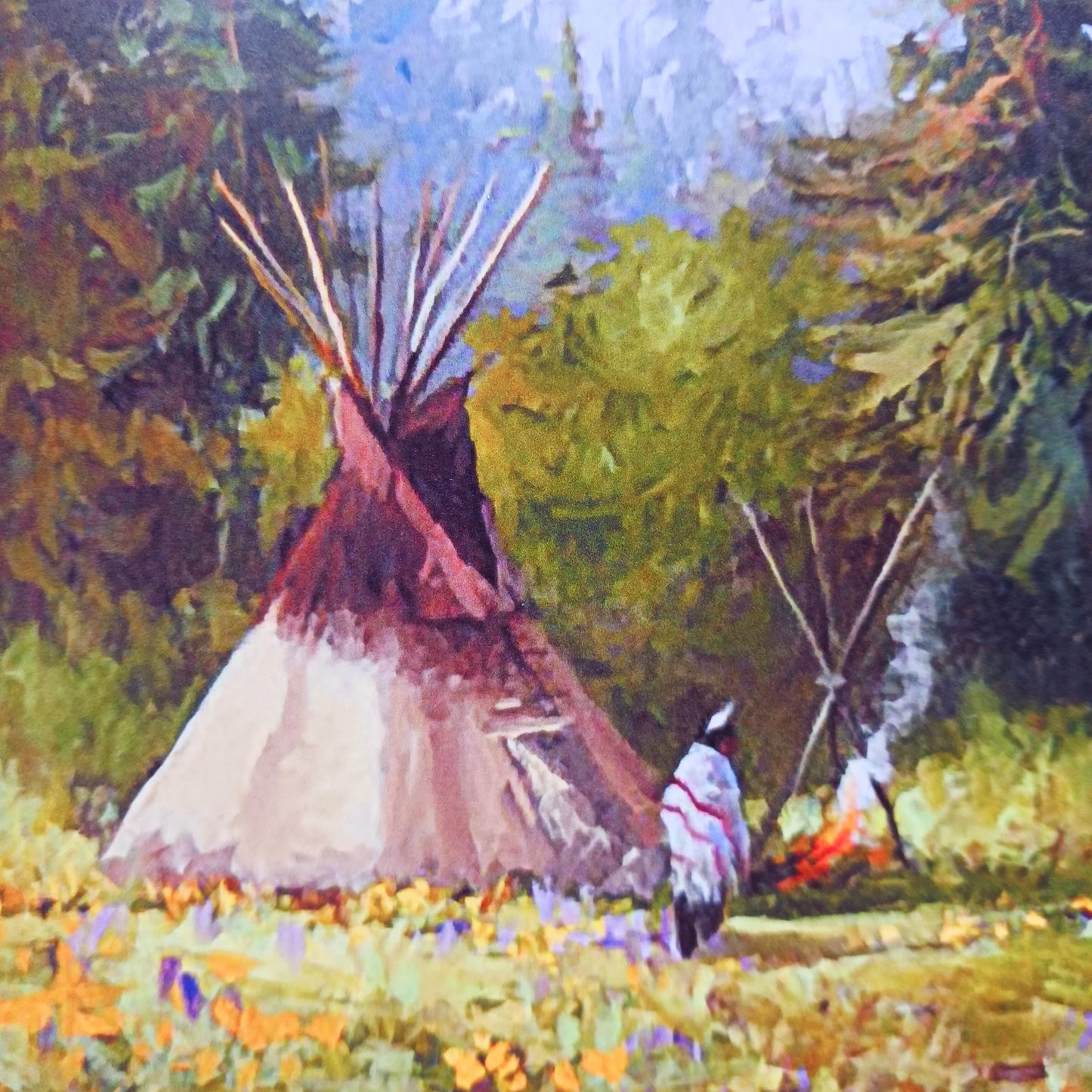 Celebrate a special birthday with this Native American Tipi Birthday Card.