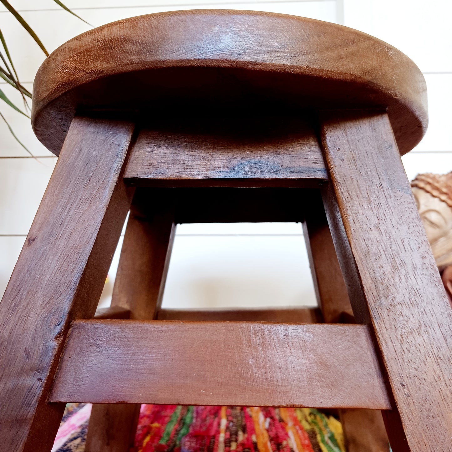 Bring a cheerful touch of handmade charm to your home with this beautiful Fairtrade carved wooden bumble bee stool, lovingly handcrafted and painted by skilled artisans in Thailand.