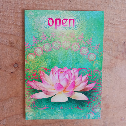 Tree Free inspirational greetings card. Comes with an illustrated envelope. Each card also has faint artwork inside.