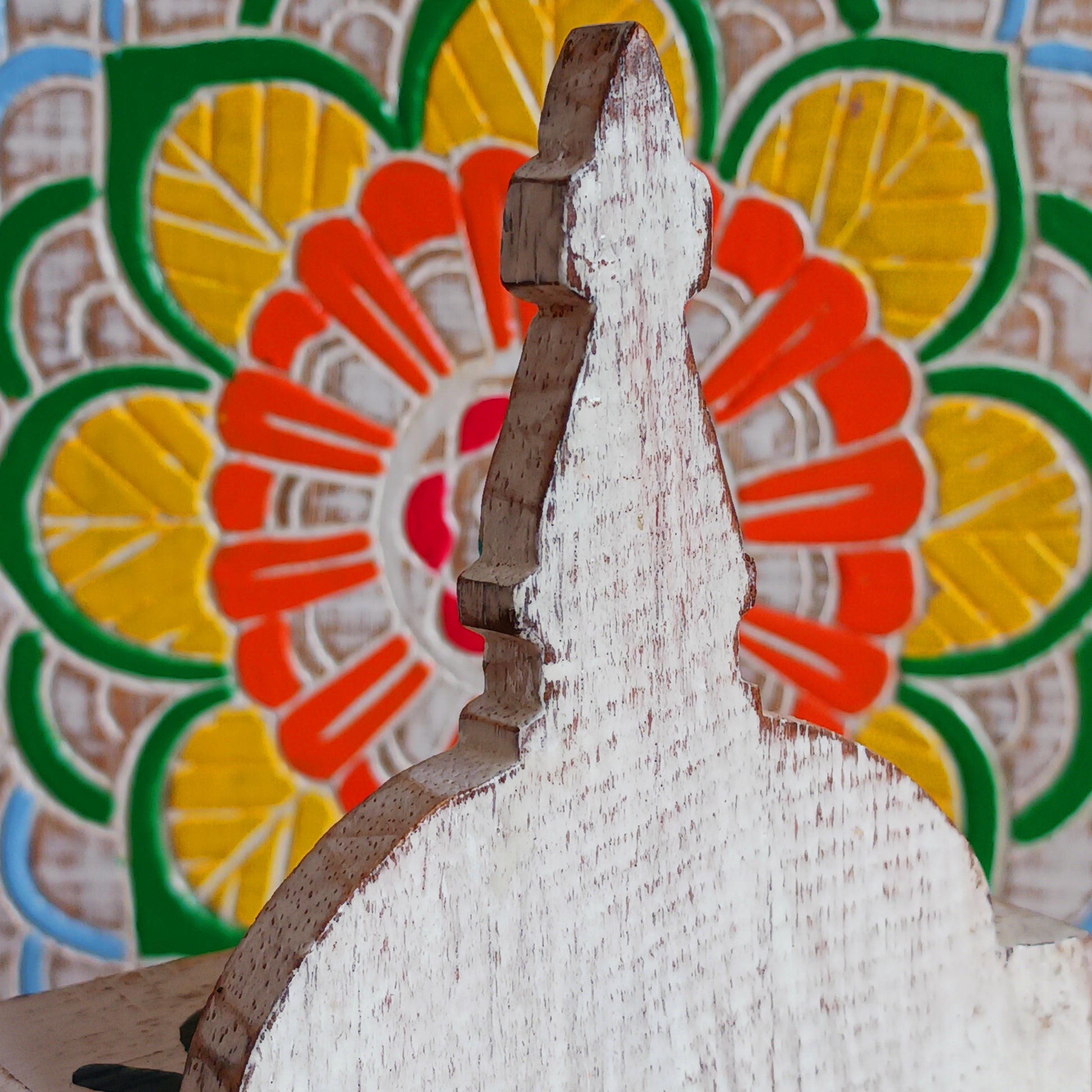 Bring a sprinkle of harmony to your everyday routine with the Nepal Stupa Wooden Calendar. Crafted from lightweight, durable wood, this enchanting piece combines functionality with fairy-tale charm. Each day, simply rotate the wooden blocks to keep track of the date—no need for replacements, making it a timeless addition to your home or office.