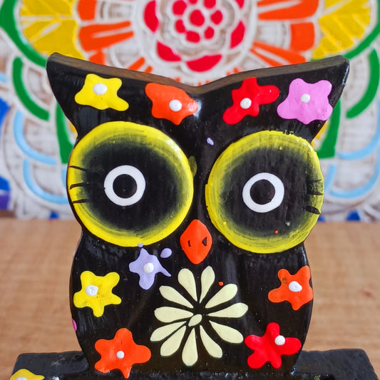 Bring a touch of charm and colour to your workspace with this fun, hand-painted wooden owl calendar. Featuring a beautifully painted owl, this eco-friendly calendar is both practical and decorative. Simply rotate the wooden blocks each day to keep track of the date—no paper waste, no replacements needed. A reusable, year-round desk accessory that makes a thoughtful, sustainable gift for owl lovers, students, and anyone who appreciates unique, handmade treasures.