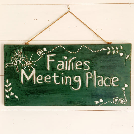 Create a whimsical atmosphere in your garden with our Fairies Meeting Place Sign. Crafted to spark imagination, this enchanting piece transforms any outdoor space into a magical fairytale setting. Perfect for fairy garden enthusiasts, children, or anyone who adores a touch of fantasy, this sign invites wonder and delight. Place it among your plants, flowers, or pathways and watch your garden come to life with charm and storytelling magic.