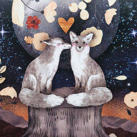 This beautifully illustrated magical birthday card comes with an illustrated envelope. Each card also has faint artwork inside.