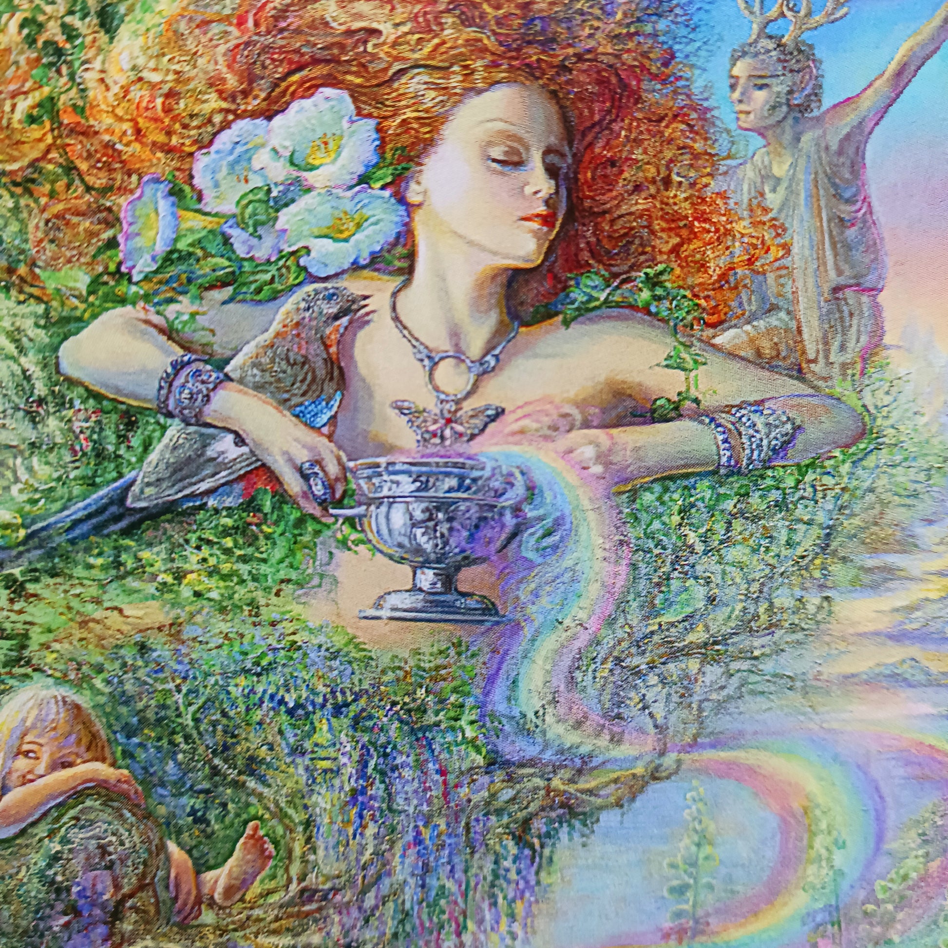 This beautiful greetings card entitled "Enchantment" is designed by Josephine Wall. The card is blank inside for you to write your own message. Each envelope is decorated with pretty artwork too. Perfect for any occasion.
