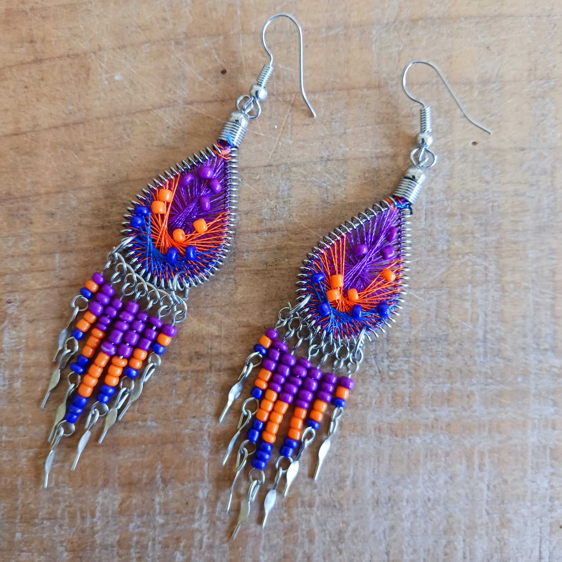 Lovingly handmade in small workshops in Peru, these colourful statement earrings are sourced from ethical, small family businesses. Traditional Peruvian patterns, colourful beads and contemporary details combine to create jewellery that is unique, individual and full of character.