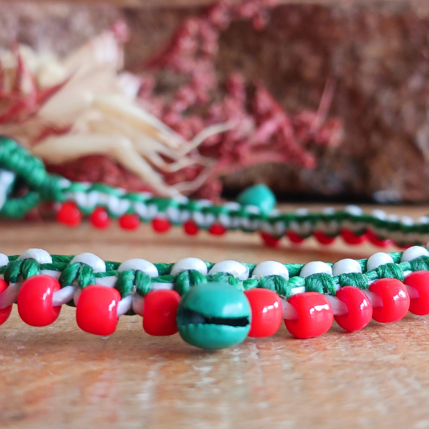 Add a playful touch to your look with these beautifully handmade Fairtrade jingle anklets from Thailand. Designed to bring both style and charm, each anklet features vibrant colours that instantly brighten any outfit.