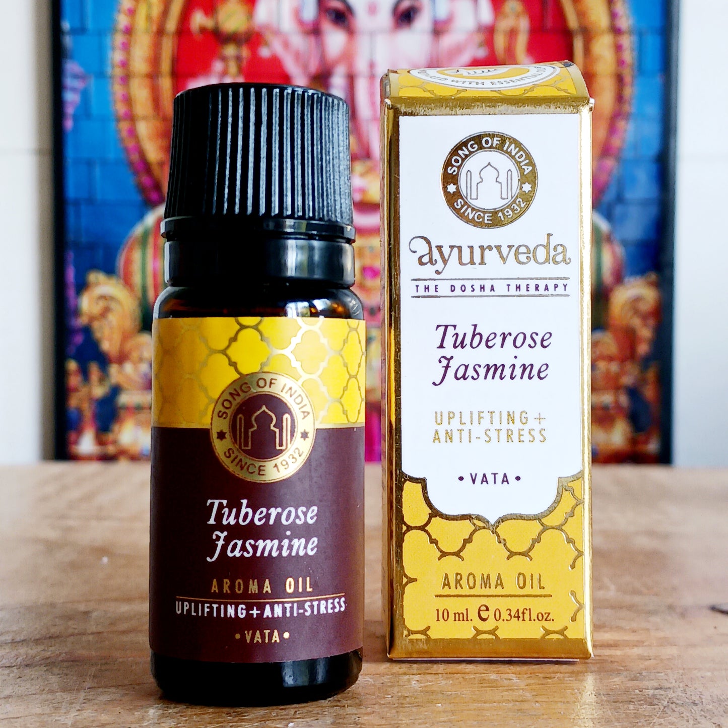 Experience the soothing essence of Song of India Ayurveda Aroma Oil, crafted with natural essential oils to refresh and rejuvenate your mind, body, and soul. Each fragrance is carefully blended to balance your senses and purify your surroundings.