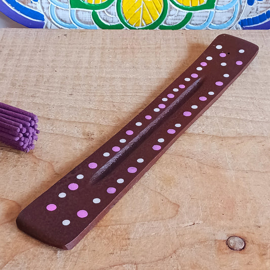 Assorted Hand-Painted Mango Wood Incense Ash Catchers