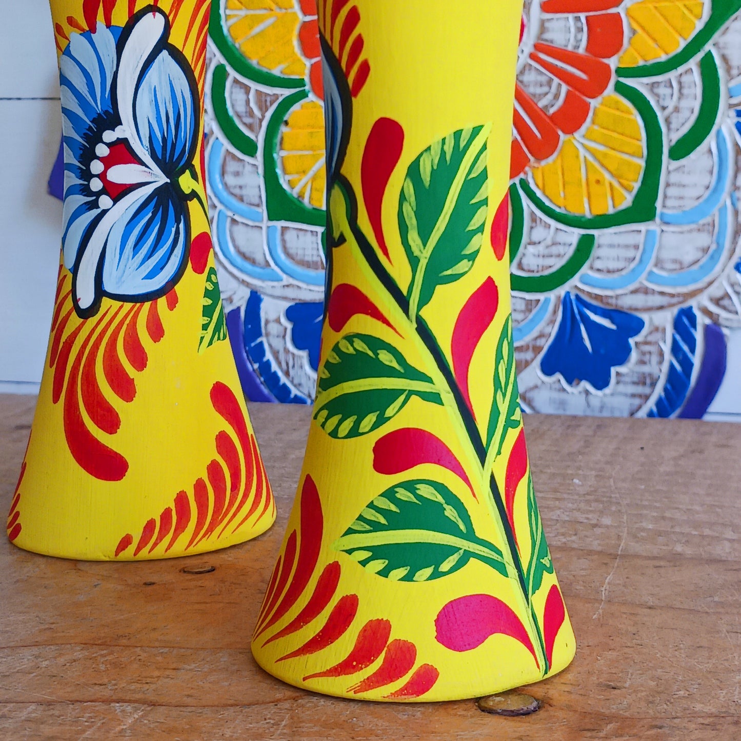 Bring a burst of colour and meaning to your home with this&nbsp;handcrafted terracotta candle holder. Made on a traditional pottery wheel using natural, chemical-free, sustainable clay, each piece celebrates the artistry of Bangladeshi craftsmanship.