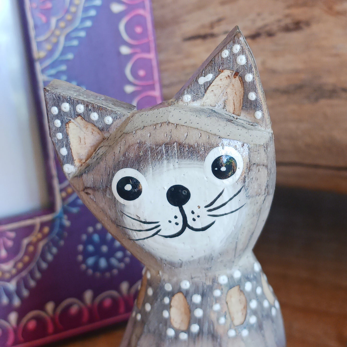 Wooden Double Cat Block Calendar