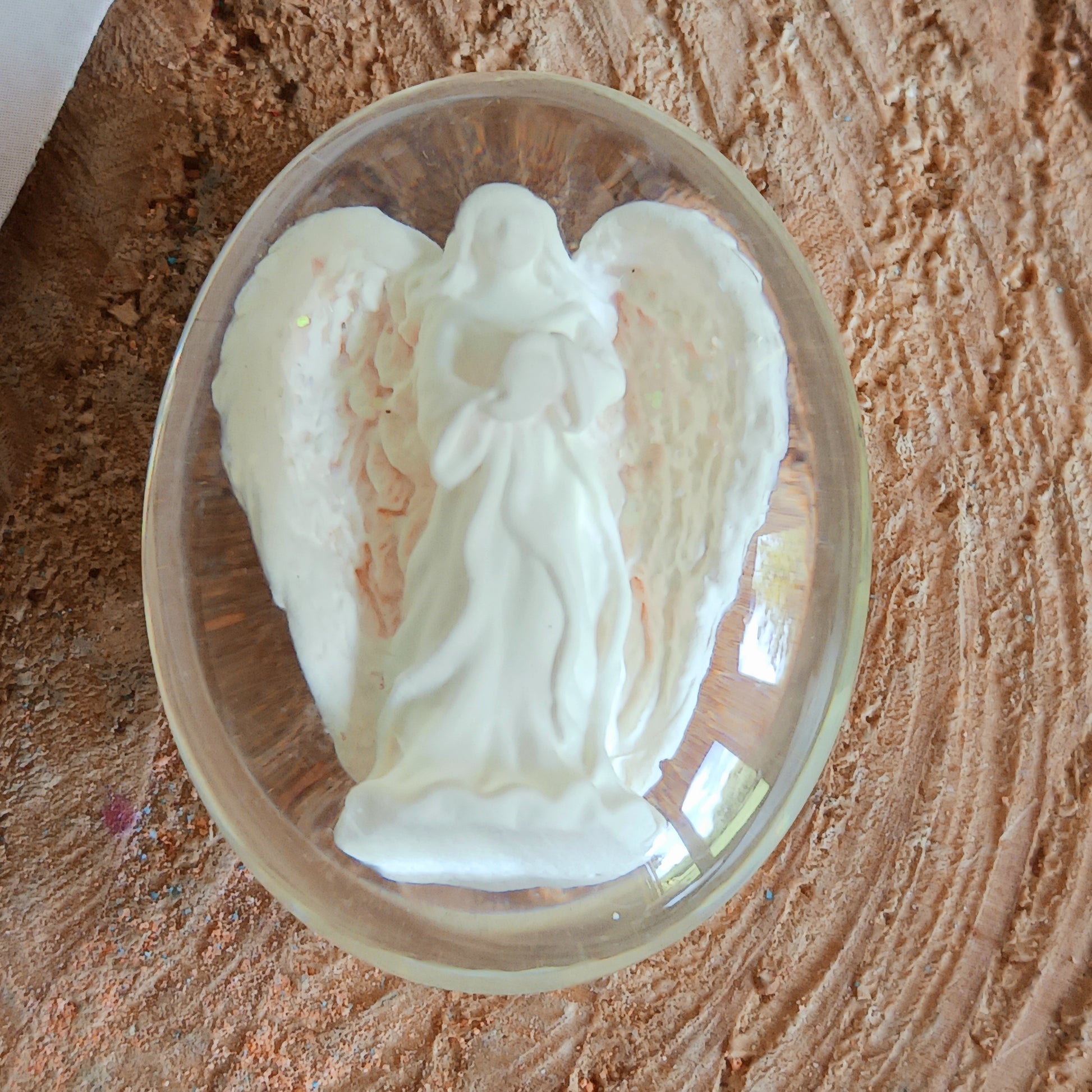 Carry this stone in your pocket or purse to use as a worry stone. As you hold this stone in your hand, imagine the Angel's calm presence surrounding you. Imagine yourself letting go of hurts or worries.