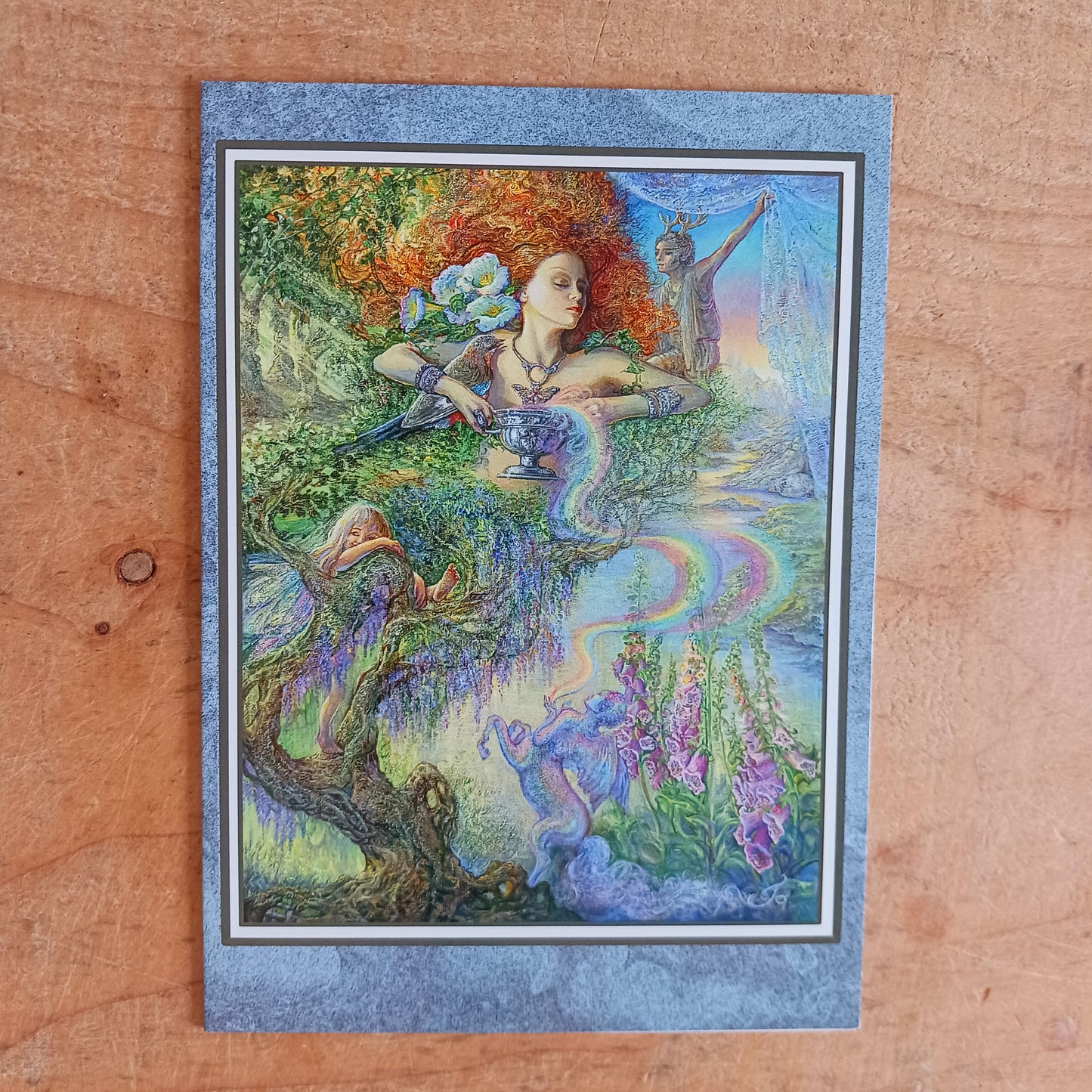 This beautiful greetings card entitled "Enchantment" is designed by Josephine Wall. The card is blank inside for you to write your own message. Each envelope is decorated with pretty artwork too. Perfect for any occasion.