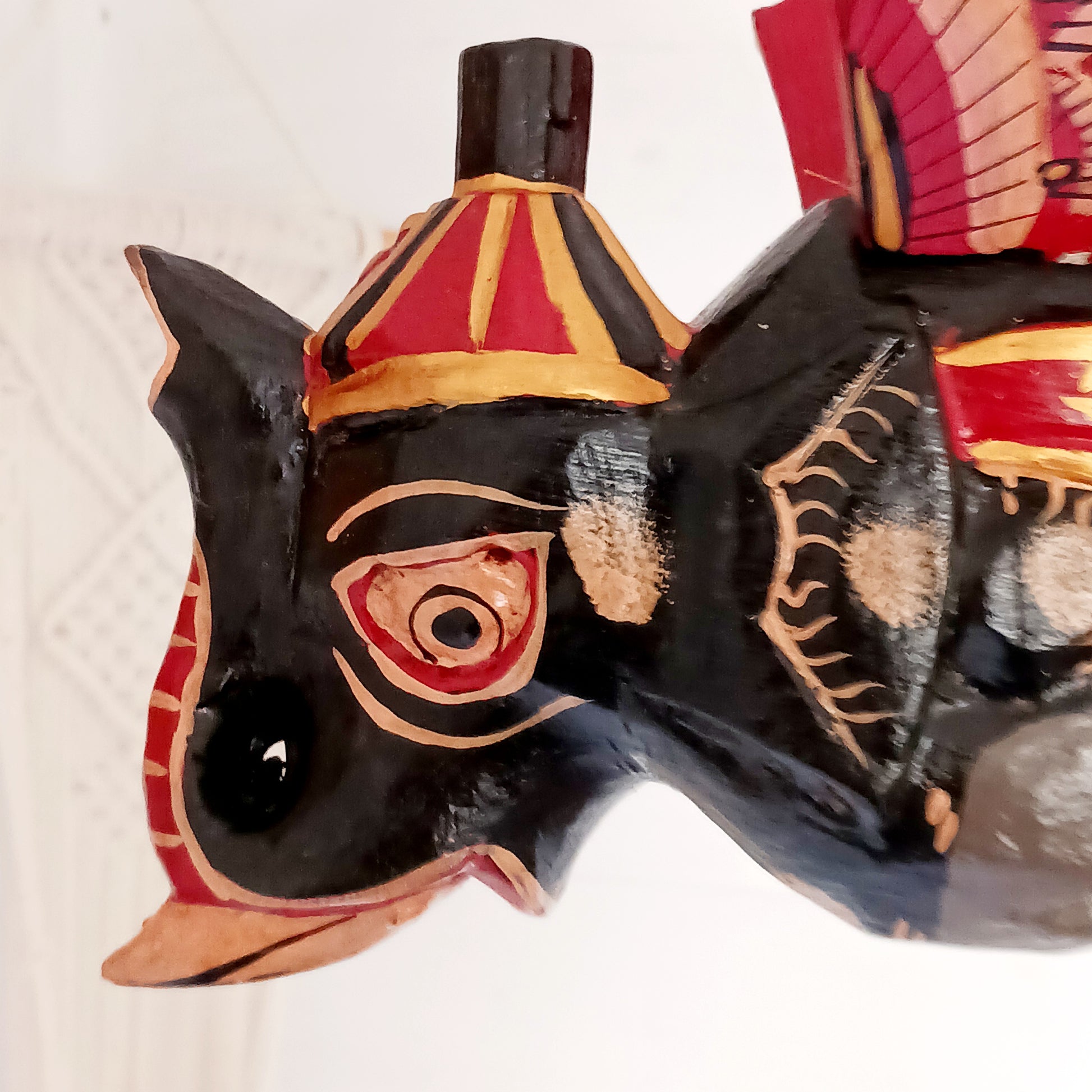 Bring a touch of wonder to your space with this enchanting Flying Elephant Mobile. Each piece is hand-carved from lightweight wood and finished with unique hand-painted patterns, giving every elephant its own personality. Delicately balanced wings hover gracefully with the slightest breeze, creating a calming sense of motion and magic.