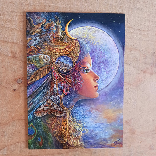 This beautiful greetings card entitled "Diana" is designed by Josephine Wall. The card is blank inside for you to write your own message. Each envelope is decorated with pretty artwork too.  Perfect for any occasion.
