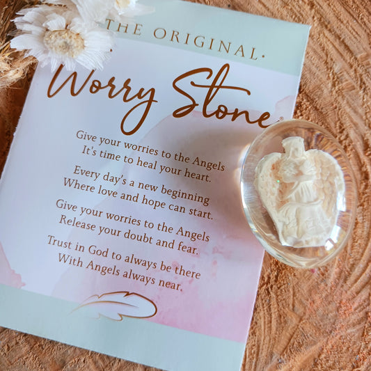Carry this stone in your pocket or purse to use as a worry stone. As you hold this stone in your hand, imagine the Angel's calm presence surrounding you. Imagine yourself letting go of hurts or worries.