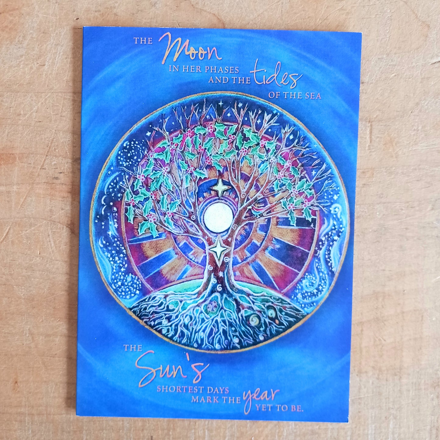 Winter Mandala Greeting Card for Solstice.