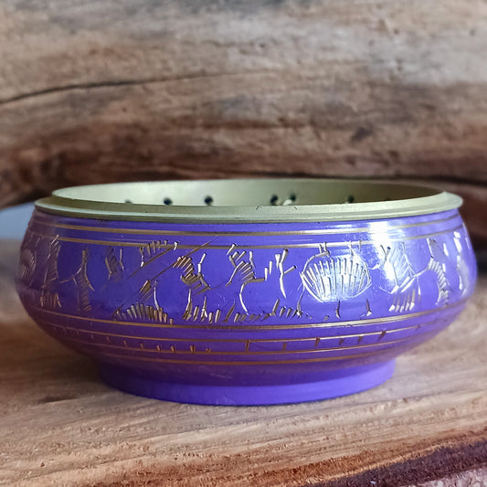 Crown Chakra Resin Incense Burner | Charcoal Jar (Small)