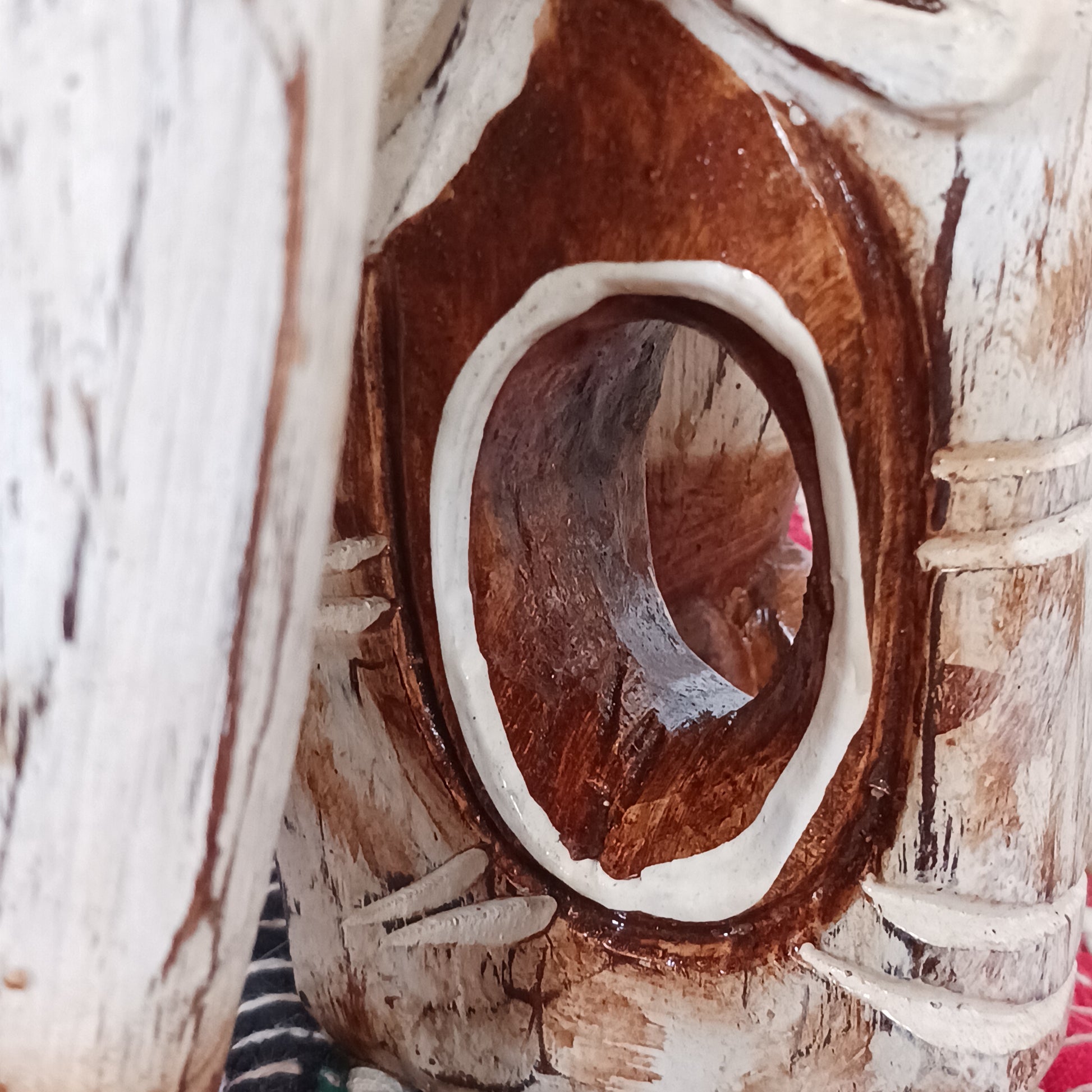 Hand carved from ableisa wood, this stunning elephant makes a great side table, coffee table. plant table or stool. This beautiful elephant piece is handmade and painted by artisans who have strong roots in storytelling and artwork that spans generations - this elephant is the perfect example!