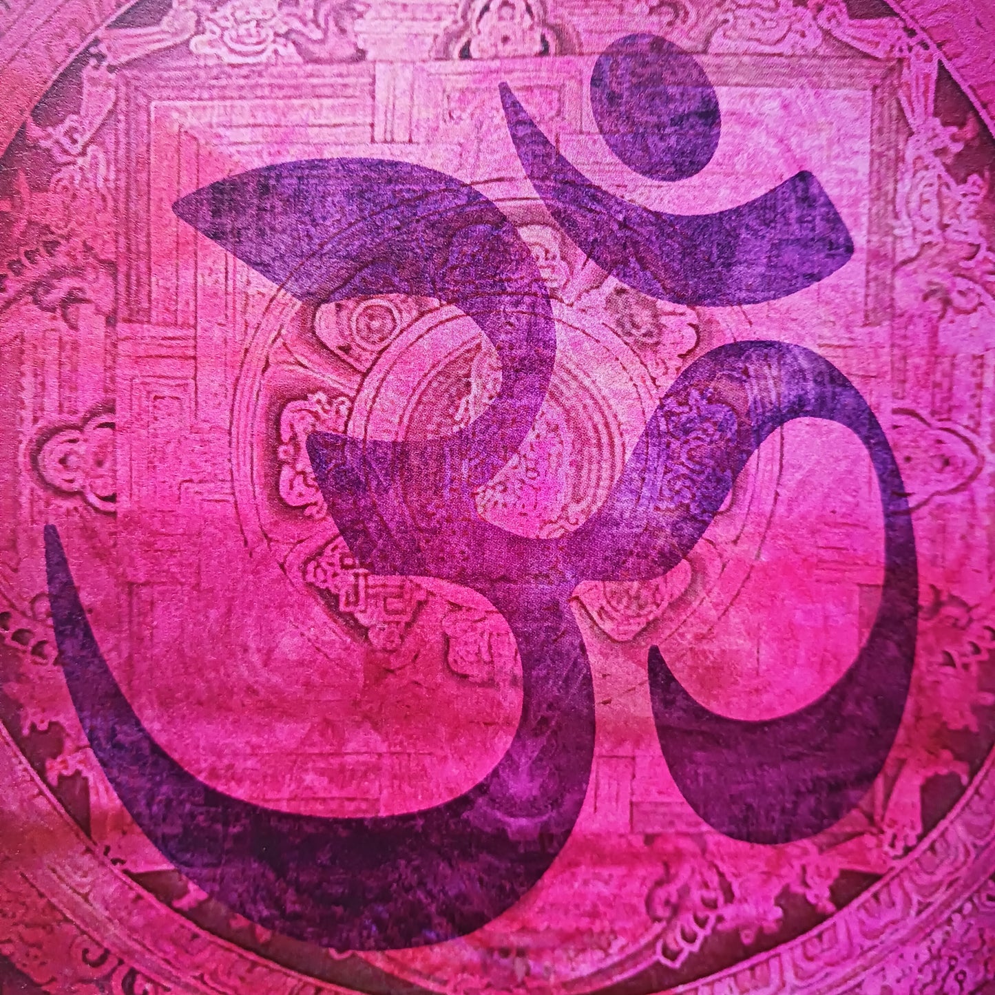Pink Om All occasion greetings card, includes a fully printed matching ARTvelope, and is made from 100% post-consumer recycled material.