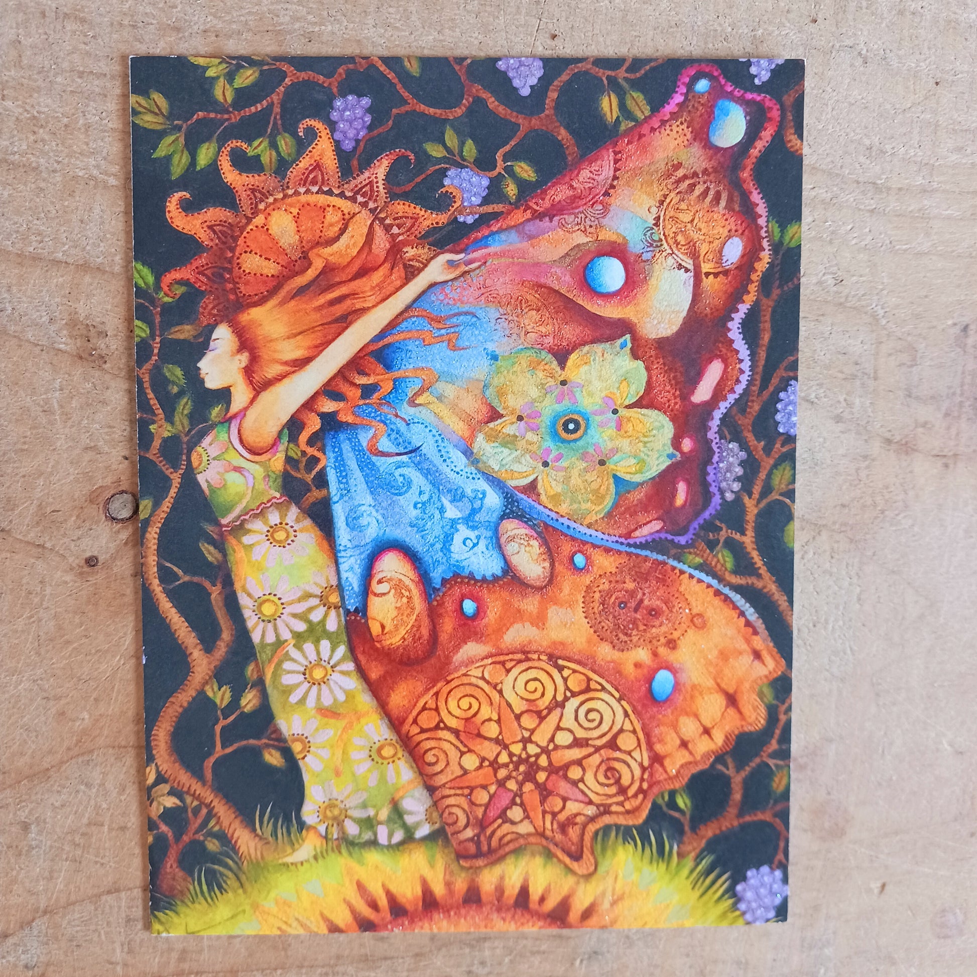 Very pretty and colourful Birthday card for friends and family.