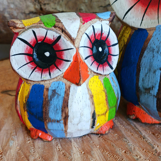 Add a pop of colour to your home décor with these beautiful Rainbow Owls.&nbsp;These vibrant and quirky owl figurines instantly brighten any room with their playful charm. Perfect for owl lovers or anyone looking to inject a touch of fun into their space, each figurine is designed to bring joy, character, and a rainbow of colours into your home. Display them on shelves, desks, or mantelpieces to create a cheerful focal point that guests will adore.