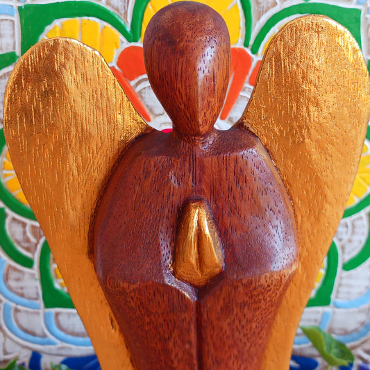 Hati-Hati Angels make beautiful, cultural and caring gifts. Every angel has been carefully carved by hand, sun dried, finished, polished and painted by artisans in rural areas, Hati-hati is a common Indonesian word meaning take care. These angels are simply designed to bring love and caring to all who hold them. Remember as you pass this angel on to smile and say “Hati-Hati!”.