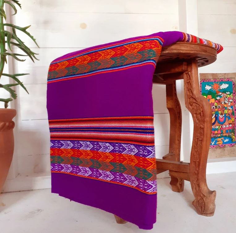 Hand woven Peruvian Table Cloth | Throw (Assorted colours)