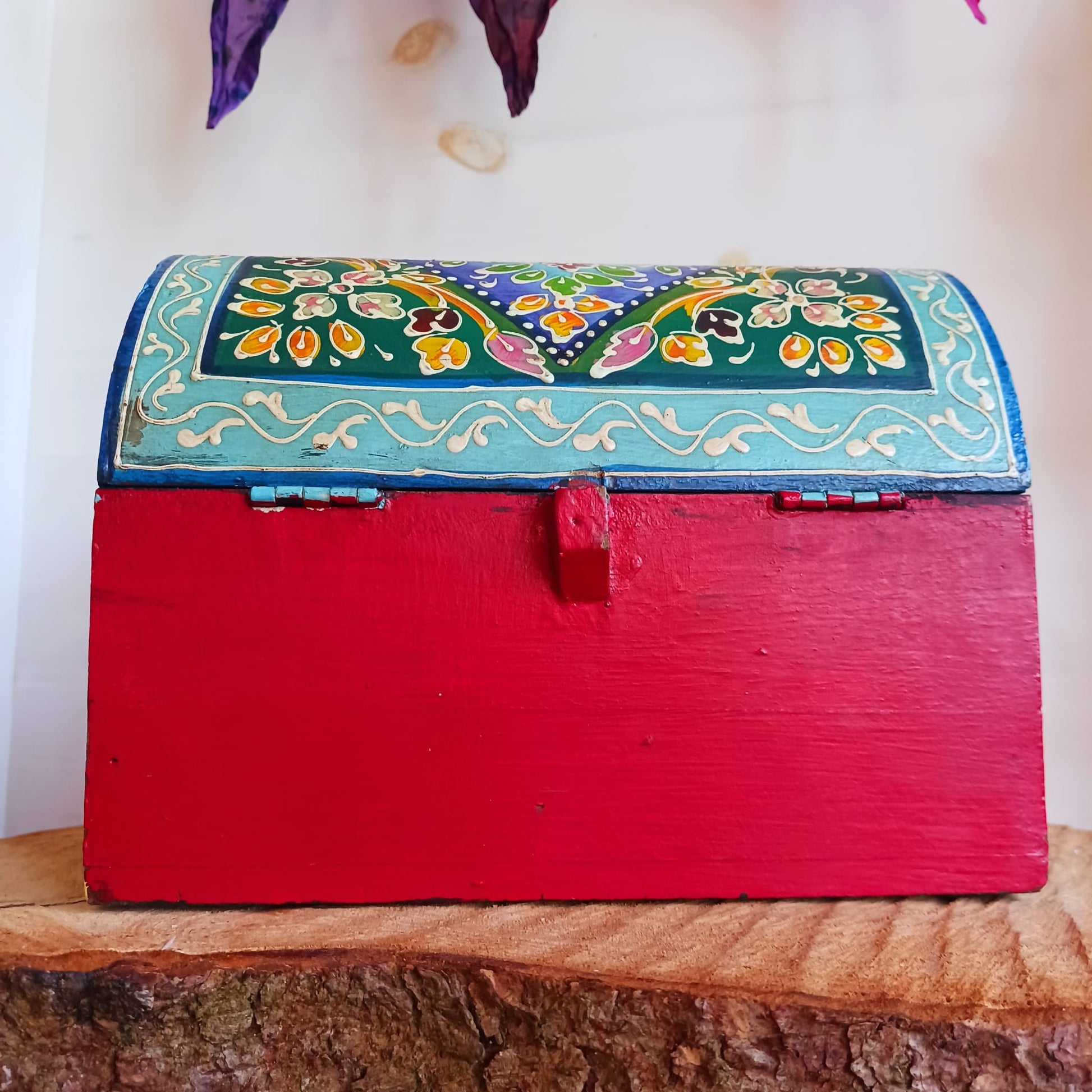 Hand painted Domed Jewellery Box | Trinket Box