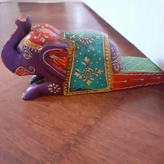 Hand Painted Elephant Door Stop | Elephant gifts UK