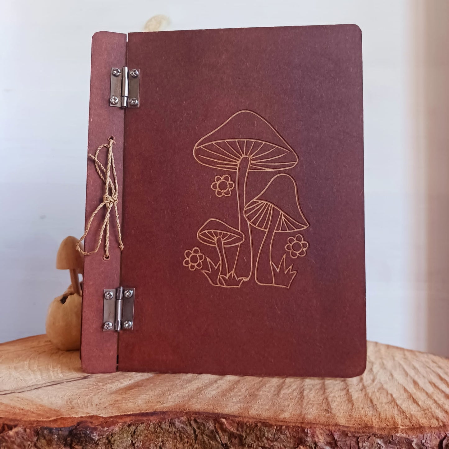 Handmade Mushroom Design Hardback Notebook