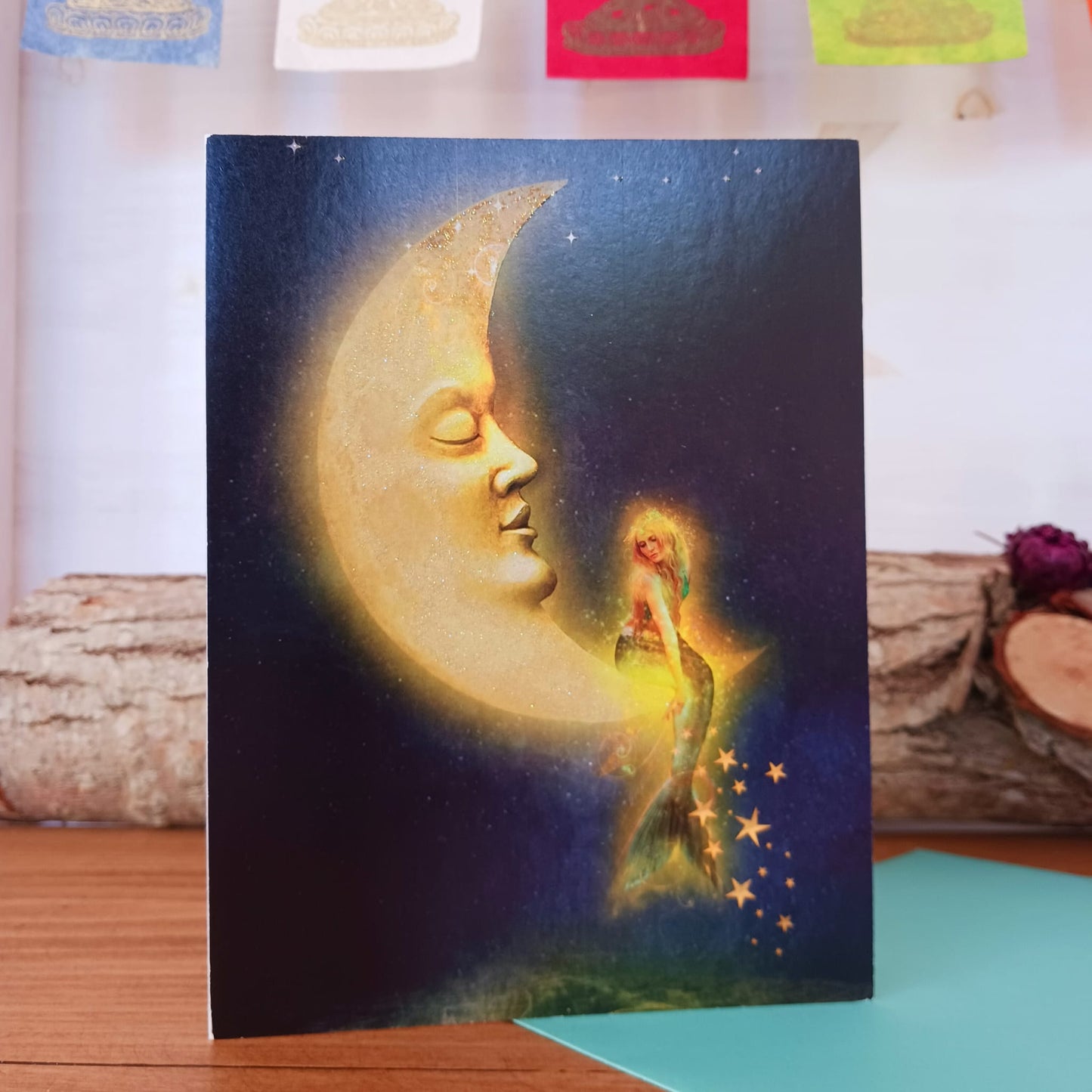 All Occasions Greetings Card | Mermaid on the Moon