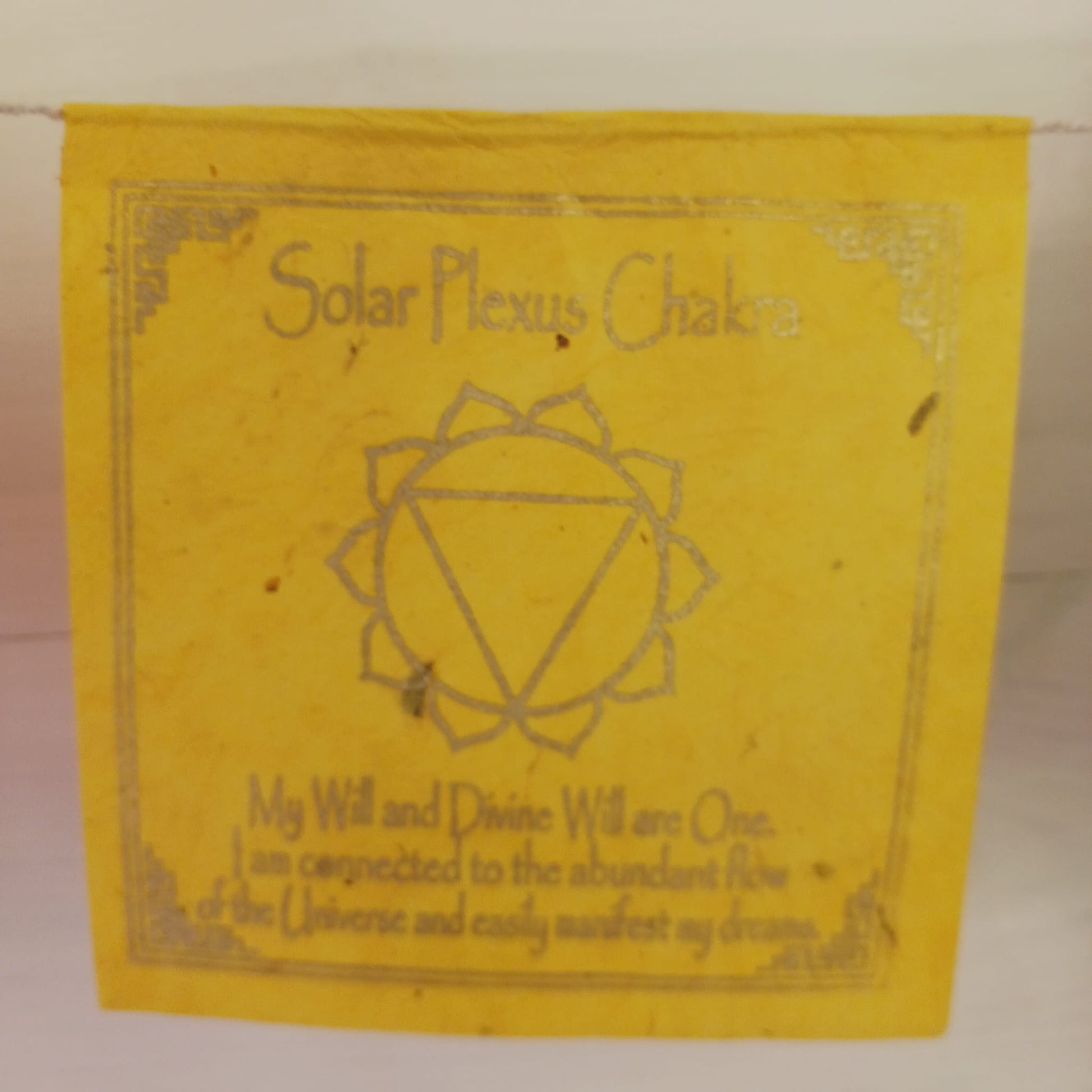 Seven Chakra Energy Lokta Paper Prayer Flags | 21 flags x 10 x 10cm